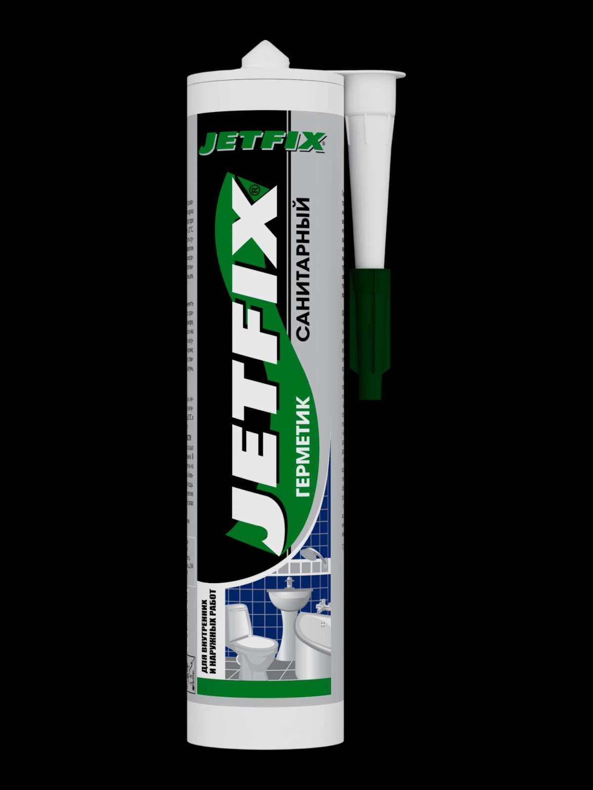 JETFIX Герметик силиконовый санитарный Бесцветный
