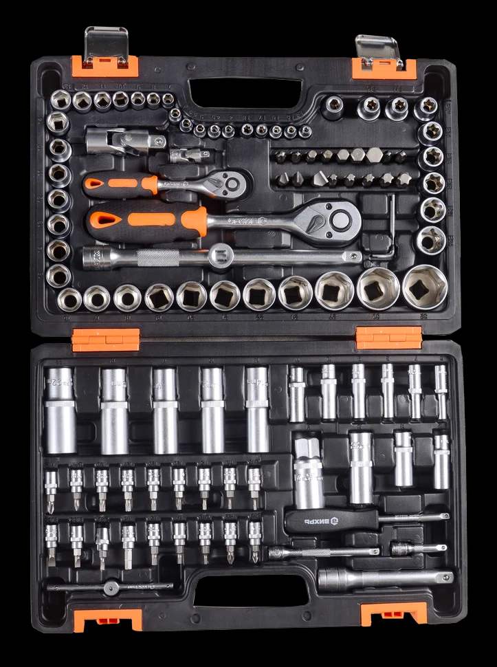 Набор инструментов, 1/2", 1/4", CrV, в кейсе 108 предметов 1