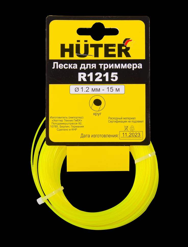 Леска R1215 для триммера, 1.2 мм, круг 1