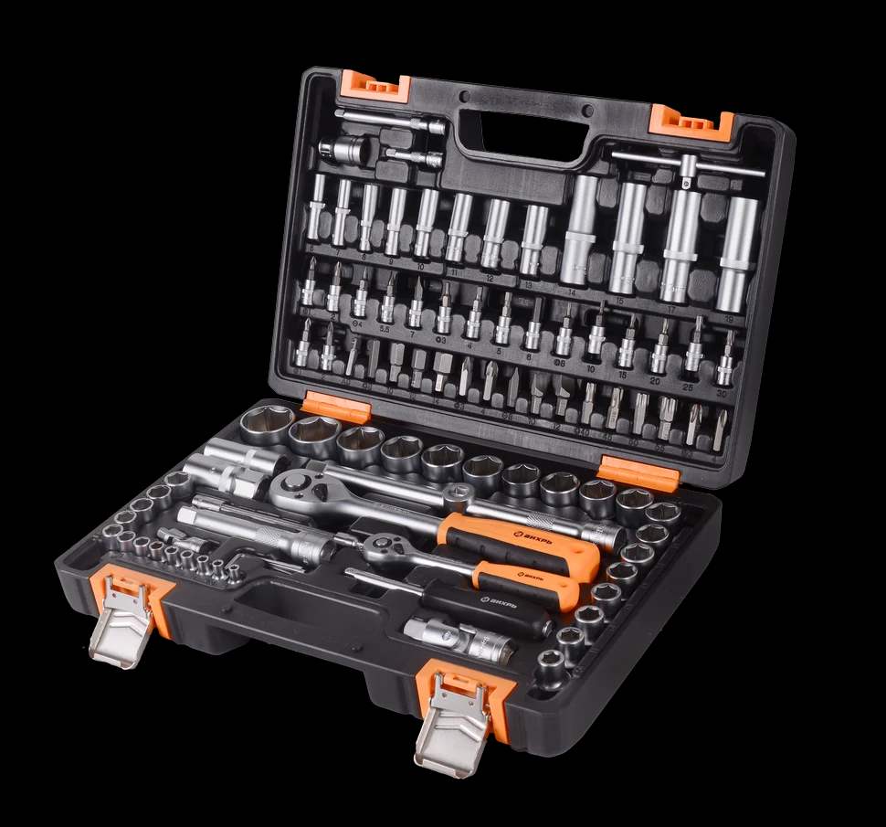 Набор инструментов АВТО, 1/2" , 1/4" , CrV, в кейсе 94 предм 1