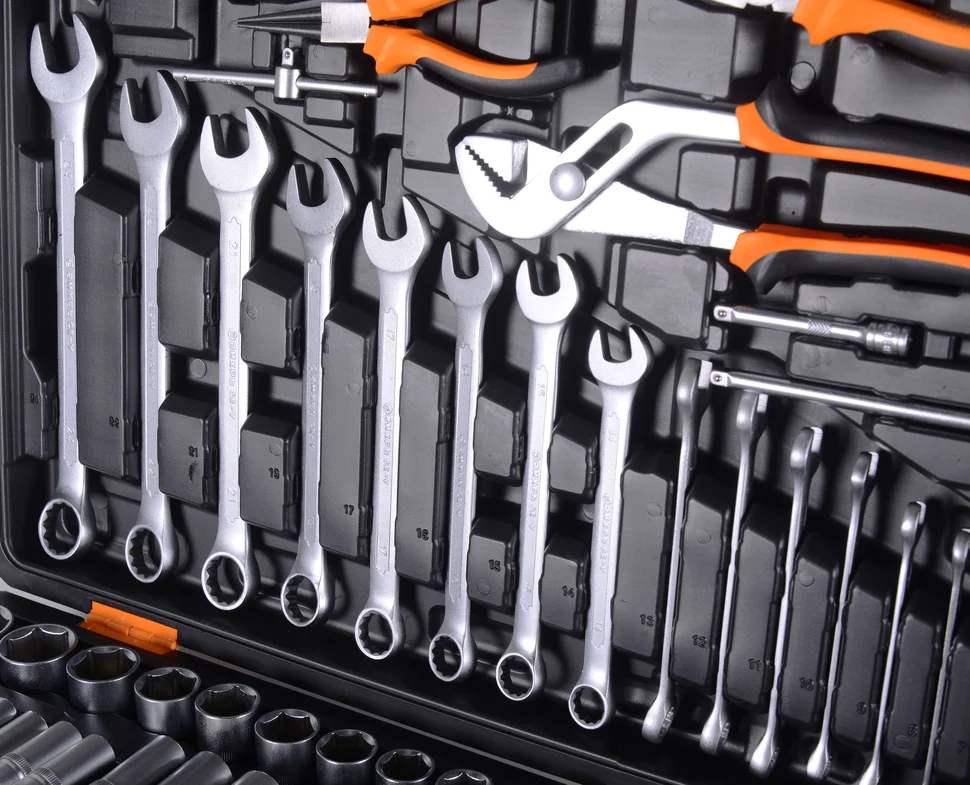 Набор инструментов, 1/2", 1/4", CrV, в кейсе 151 предмет 3