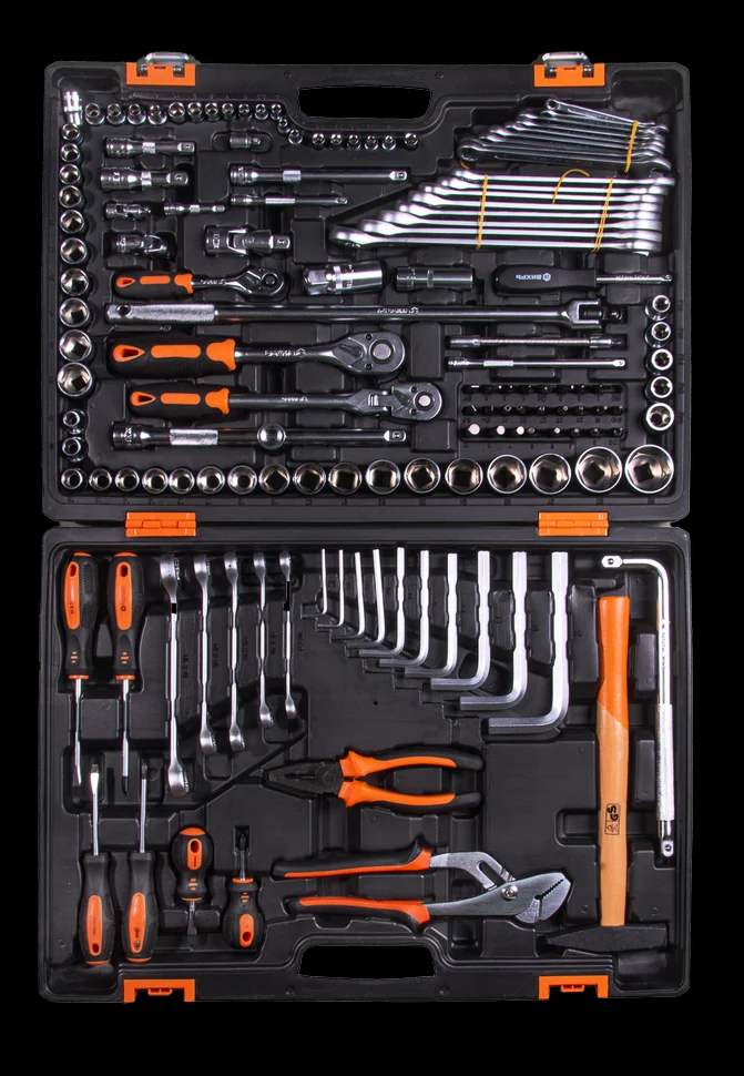 Набор инструментов, 1/2", 1/4", CrV, в кейсе 142 предм 1