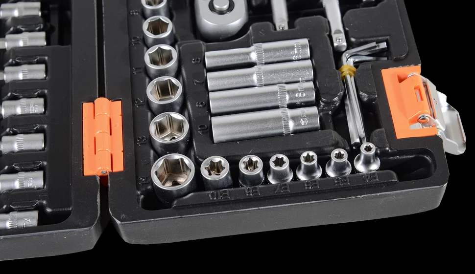 Набор инструментов, 1/4", CrV, пластиковый кейс 57 предметов 2