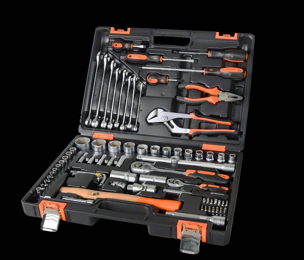 Набор инструментов, 1/2", 1/4", CrV, пластиковый кейс 76 предмета 2