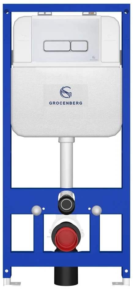 Инсталляция для унитаза с кнопкой для смыва GS3050-KP3060W белый 1