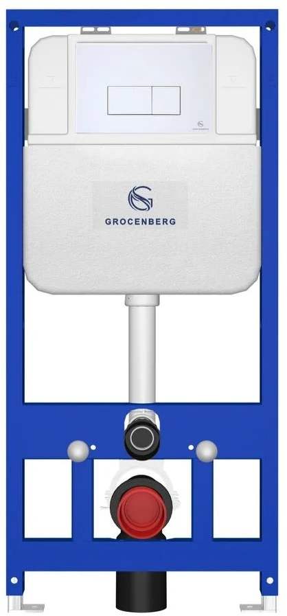 Инсталляция для унитаза с кнопкой для смыва GS3050-KP3070W белый 1