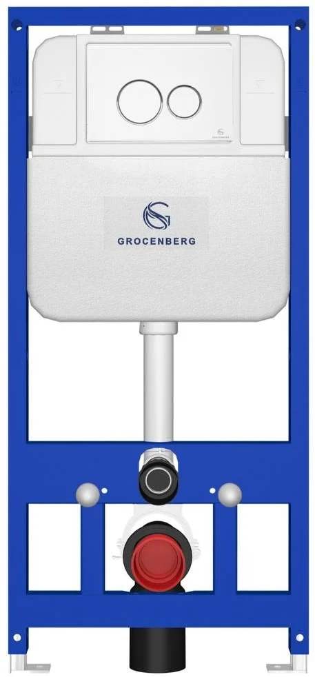 Инсталляция для унитаза с кнопкой для смыва GS3050-KP3090W белый 1