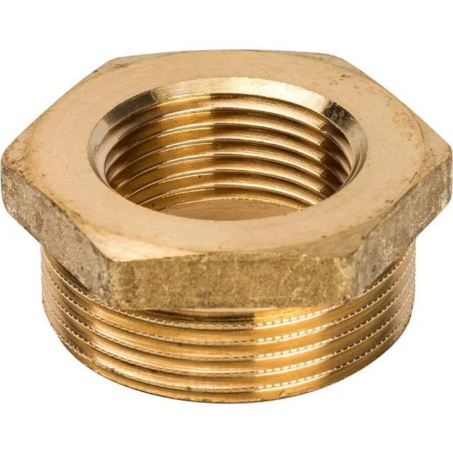 Футорка переходная 1 1/2" НР × 1" ВР латунь