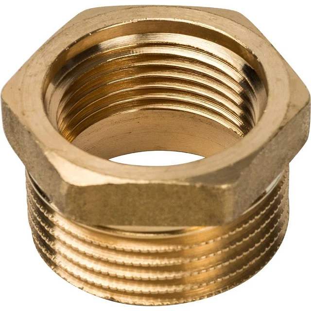Футорка переходная 1" НР × 3/4" ВР латунь