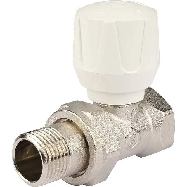 Кран для радиатора 1/2" прямой верхний