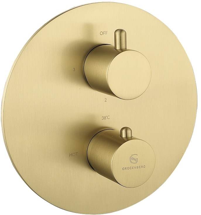 Душевая система скрытого монтажа GB5093 Матовое золото с Термостатом 2