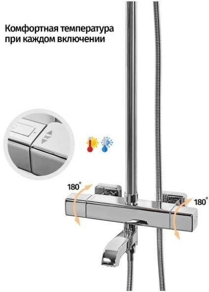 Душевая система с термостатом GB7005 Хром 6