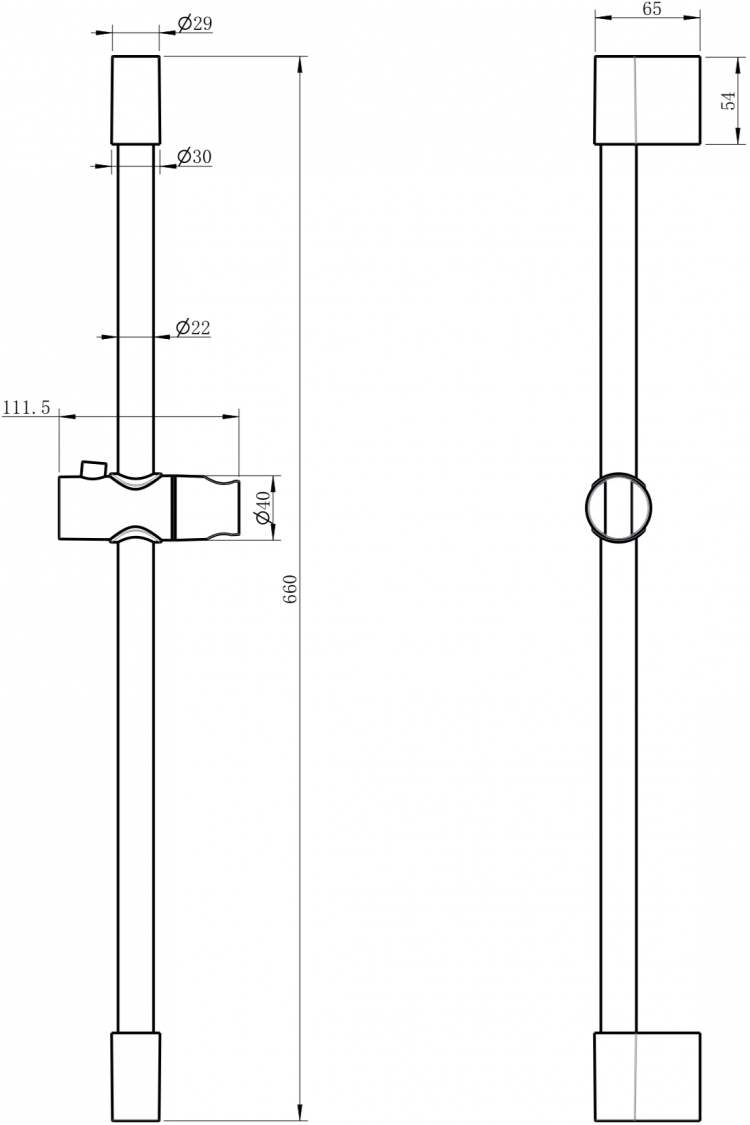 Стойка для душа GB702 Хром 2