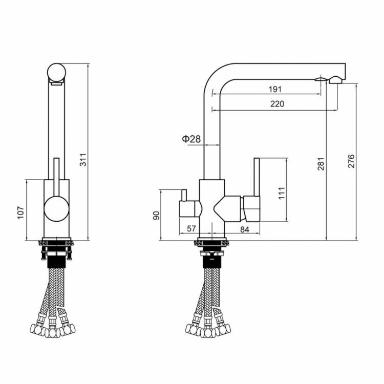 Смеситель для кухни GB40551GO Золото 2