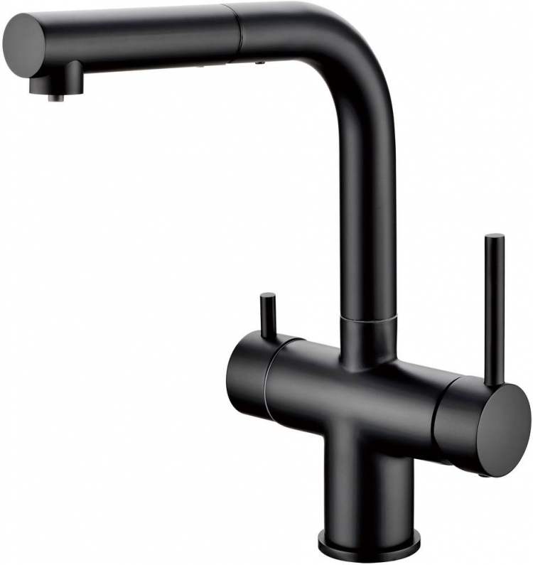 Смеситель для кухни под фильтр с выдвижным изливом GB4097BL (Kerox Венгрия) 1