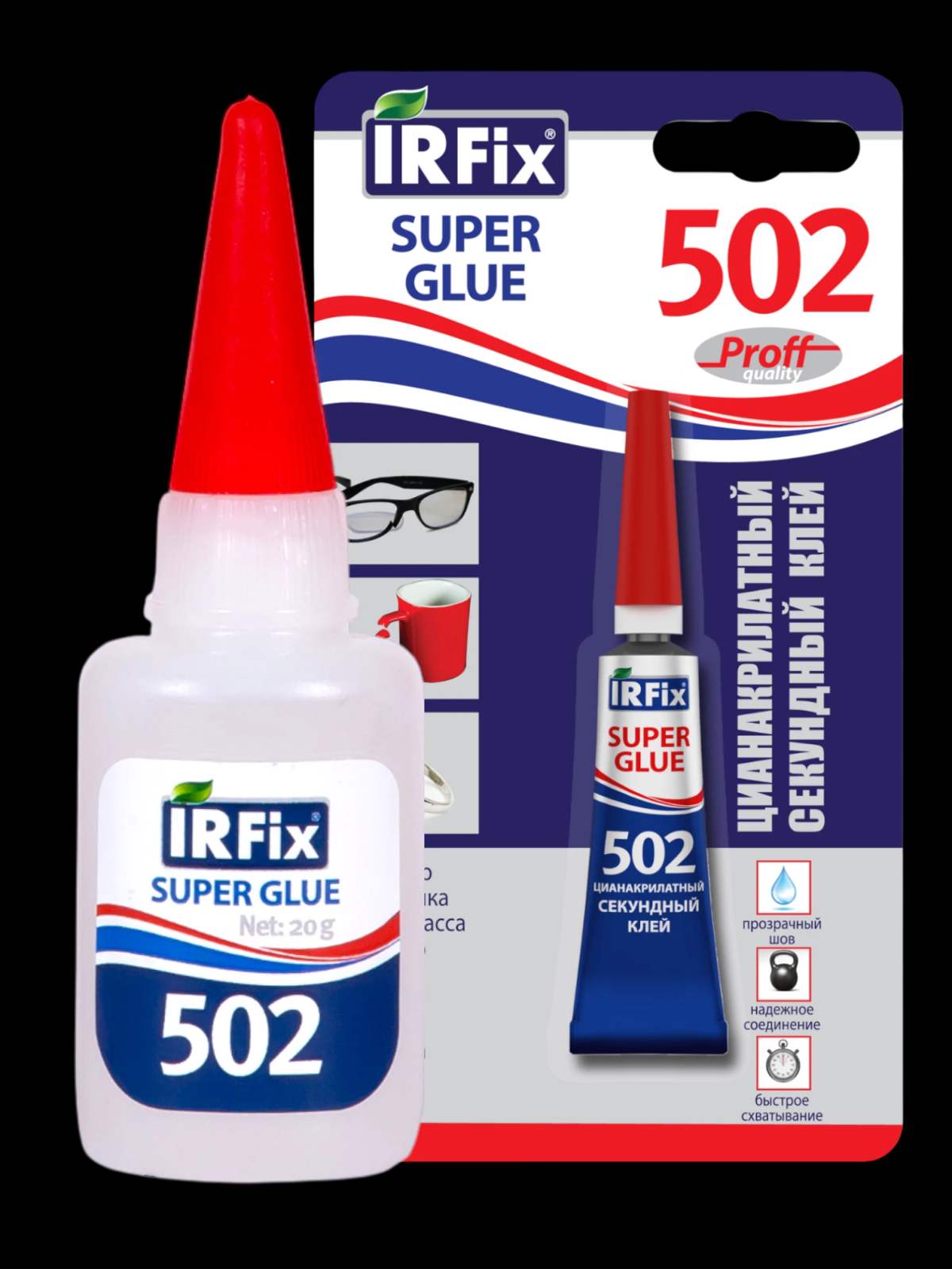 IRFix Super Glue 502 Секундный цианакрилатный клей 3г Бесцветный арт. 20072