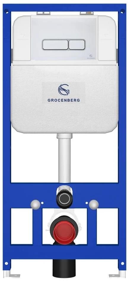 Инсталляция для унитаза с кнопкой для смыва GS3050-KP3060W белый
