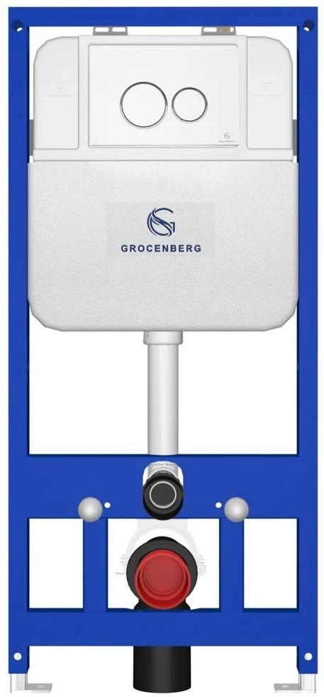 Инсталляция для унитаза с кнопкой для смыва GS3050-KP3090W белый