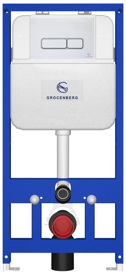 Инсталляция для унитаза с кнопкой для смыва GS3050-KP3060W белый