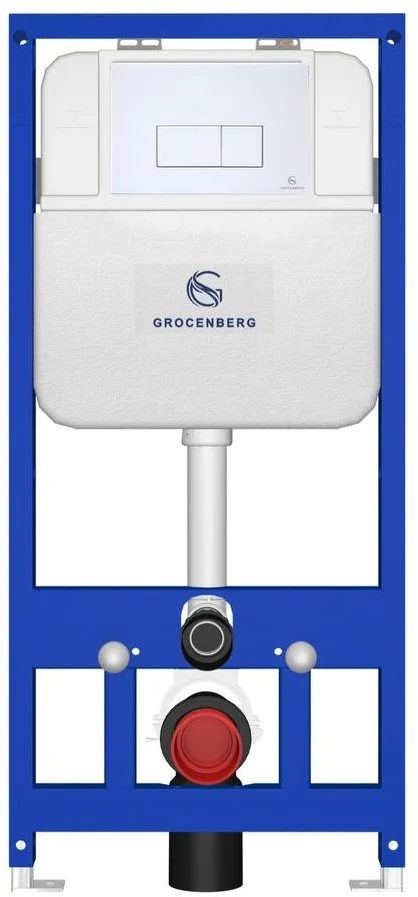 Инсталляция для унитаза с кнопкой для смыва GS3050-KP3070W белый