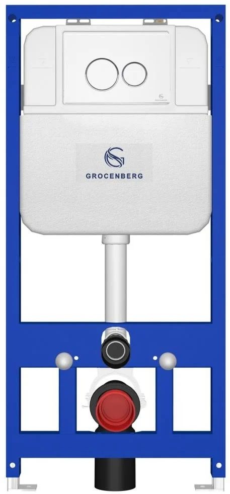 Инсталляция для унитаза с кнопкой для смыва GS3050-KP3090W белый