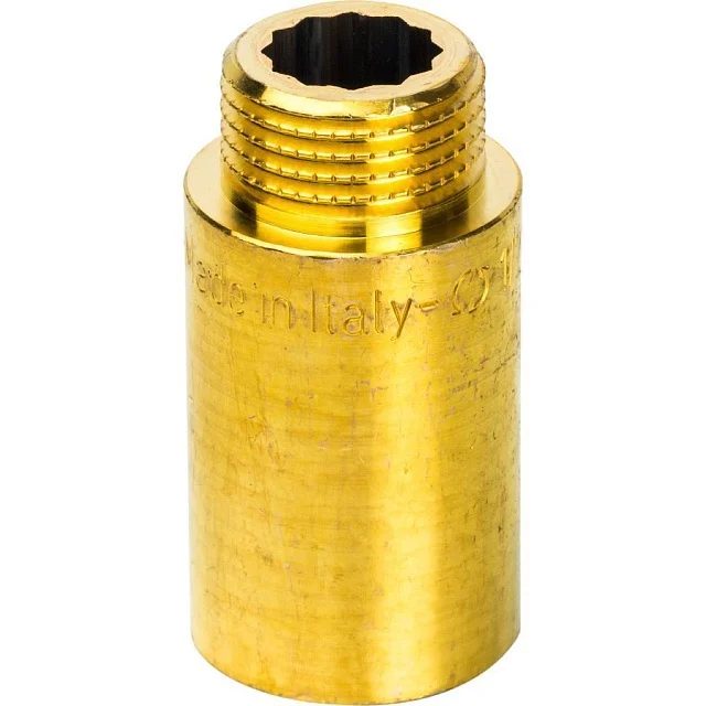 Удлинительная гайка 1/2" х 40мм (латунь) - фото 1