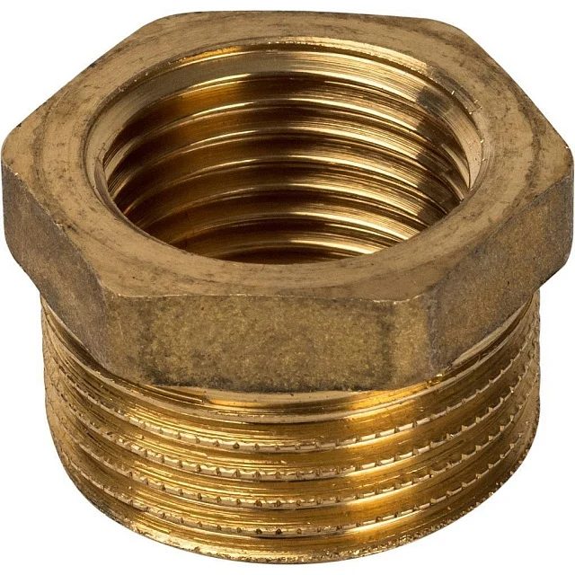 Футорка переходная 3/4" НР × 1/2" ВР латунь - фото 1