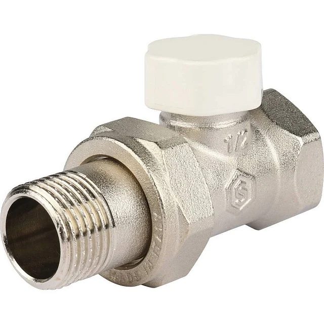 Кран для радиатора 1/2" прямой нижний
