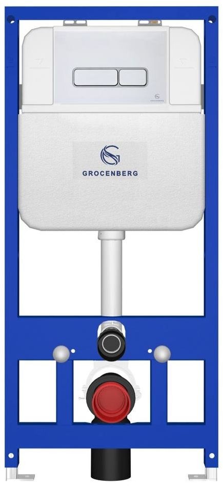 Инсталляция для унитаза с кнопкой для смыва GS3050-KP3060W белый - фото 1