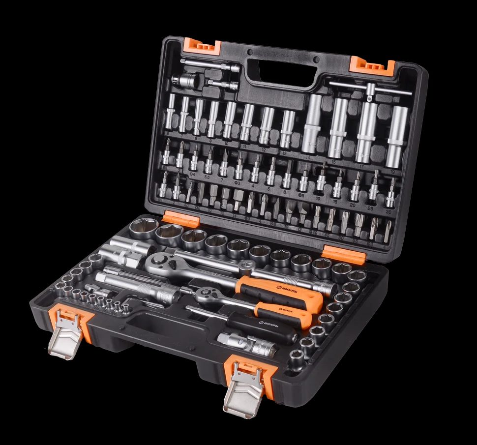 Набор инструментов АВТО, 1/2" , 1/4" , CrV, в кейсе 94 предм