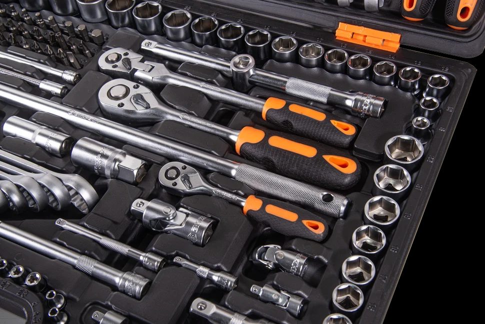Набор инструментов, 1/2", 1/4", CrV, в кейсе 142 предм - фото 3