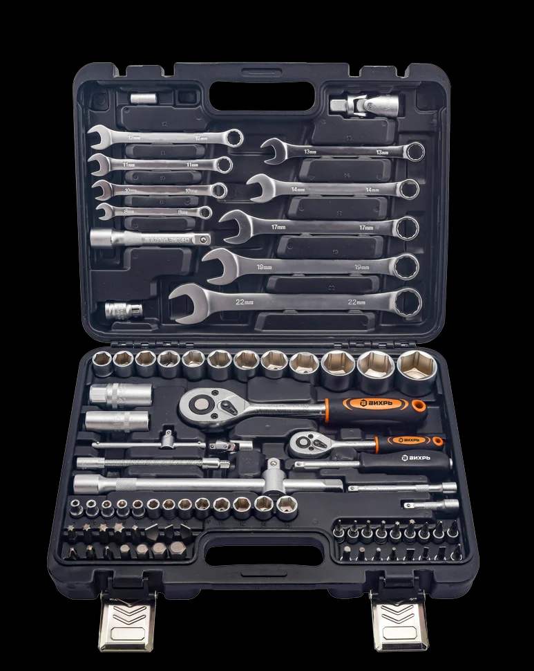 Набор инструментов, 1/2", 1/4", в кейсе 82 предм