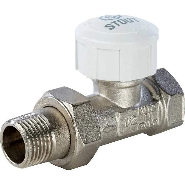Кран для радиатора 1/2" прямой для терморегулятора