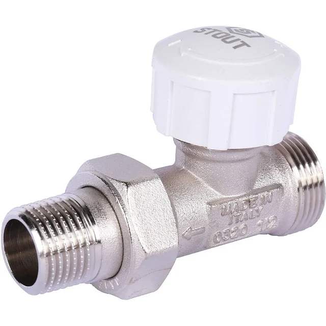 Кран для радиатора 1/2" прямой для терморегулятора ЕК
