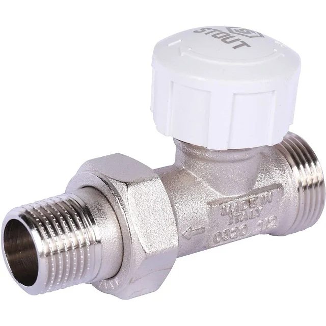 Кран для радиатора 1/2" прямой для терморегулятора ЕК