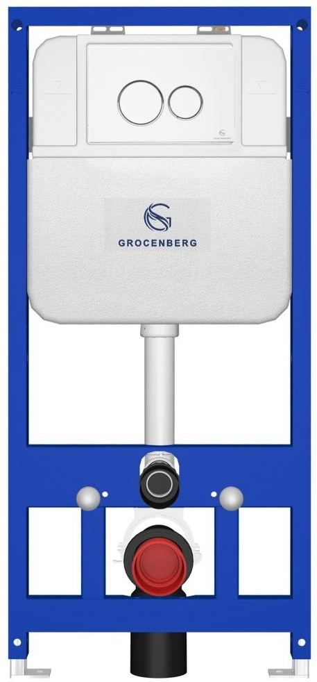Инсталляция для унитаза с кнопкой для смыва GS3050-KP3090W белый