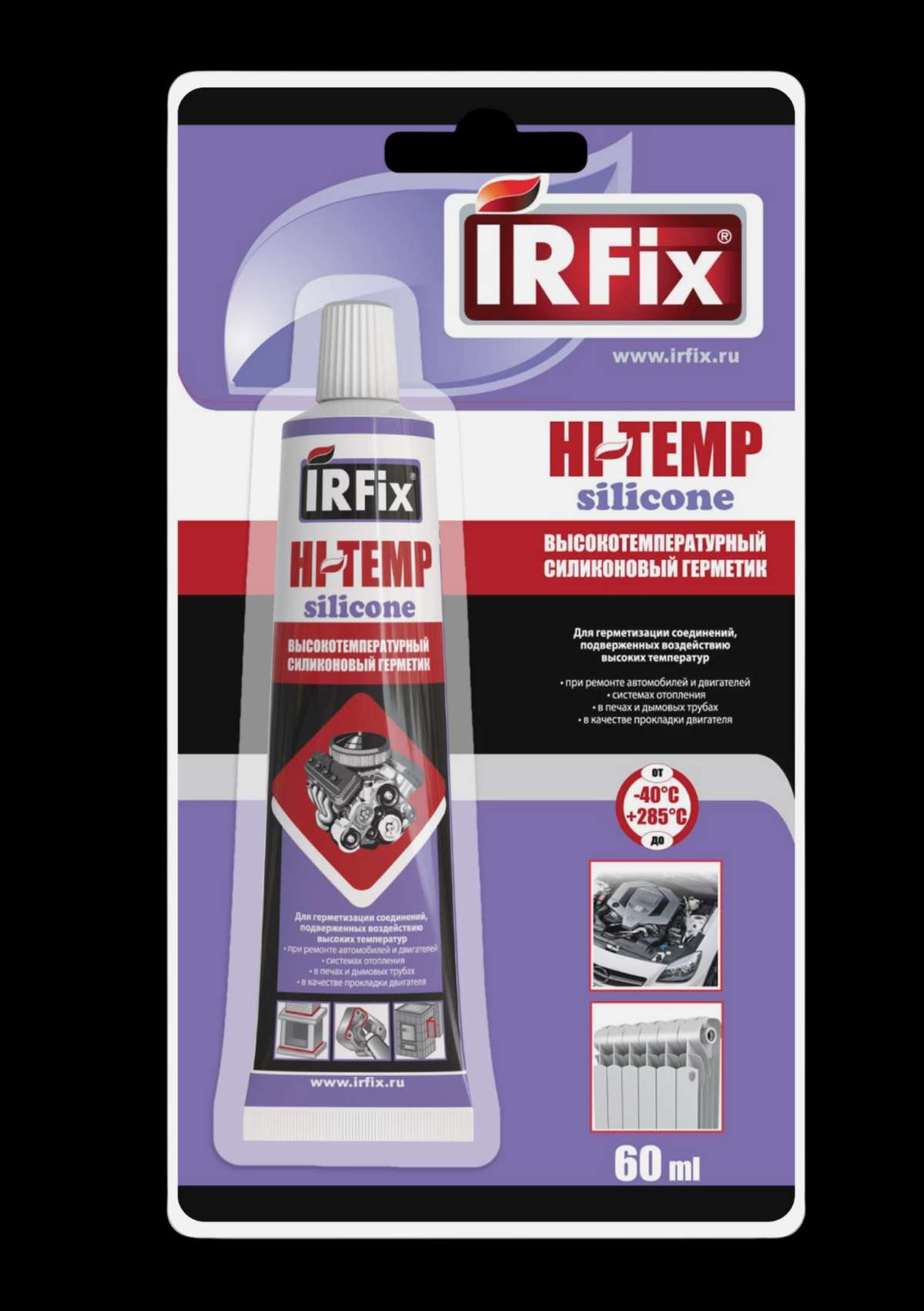 IRFix Hi-temp Герметик силиконовый термостойкий 85мл красный арт. 20069