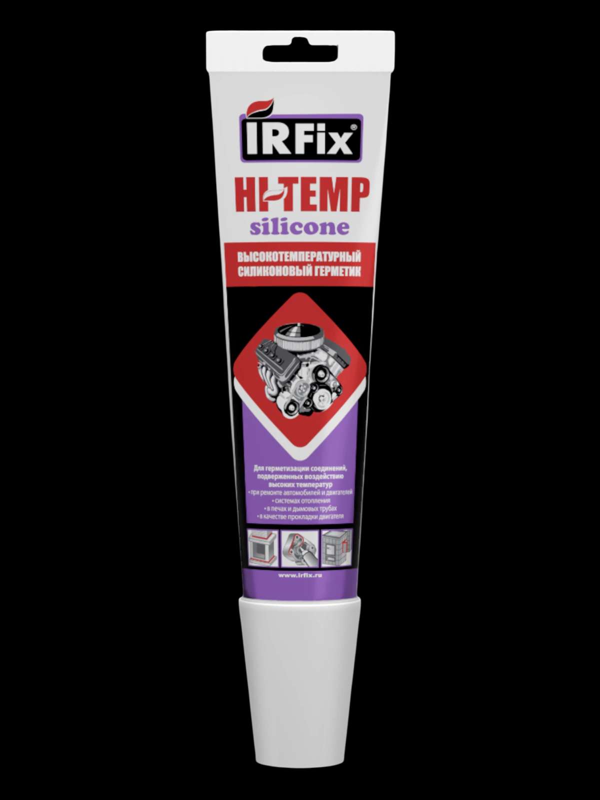 IRFix Hi-temp Герметик силиконовый термостойкий 85мл красный арт. 20099