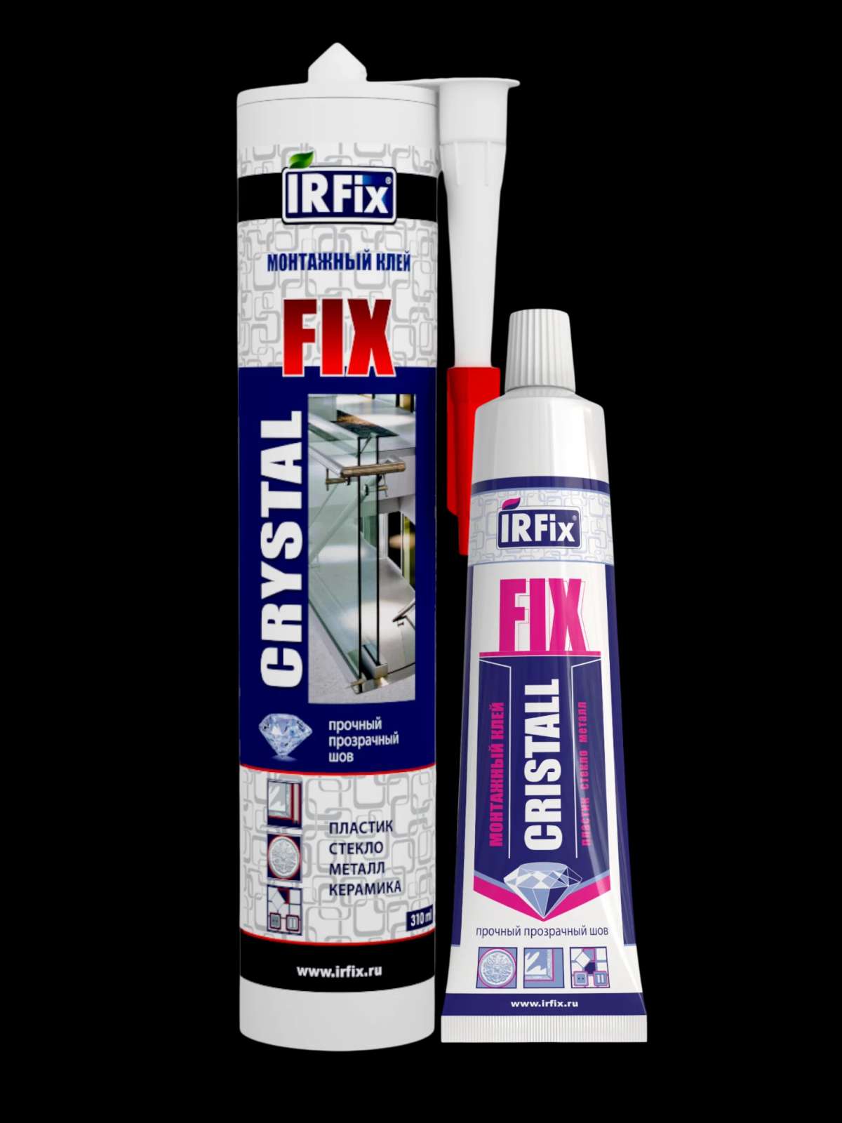 IRFix Crystal Fix Клей монтажный каучуковый бесцветный 310мл арт. 20008