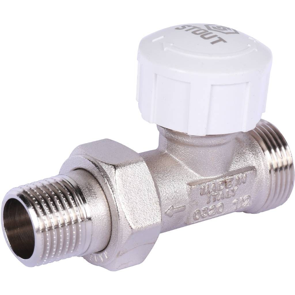 Кран для радиатора 1/2" прямой для терморегулятора ЕК