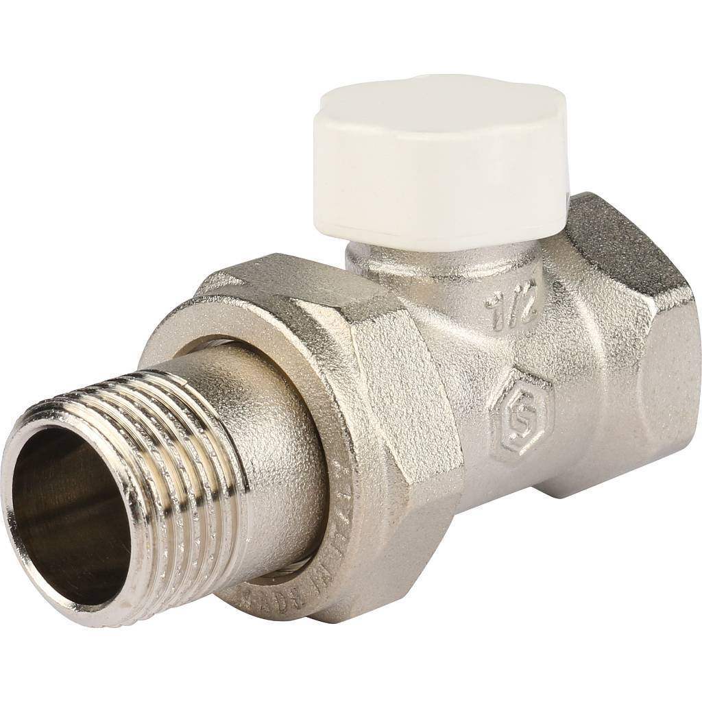 Кран для радиатора 1/2" прямой нижний