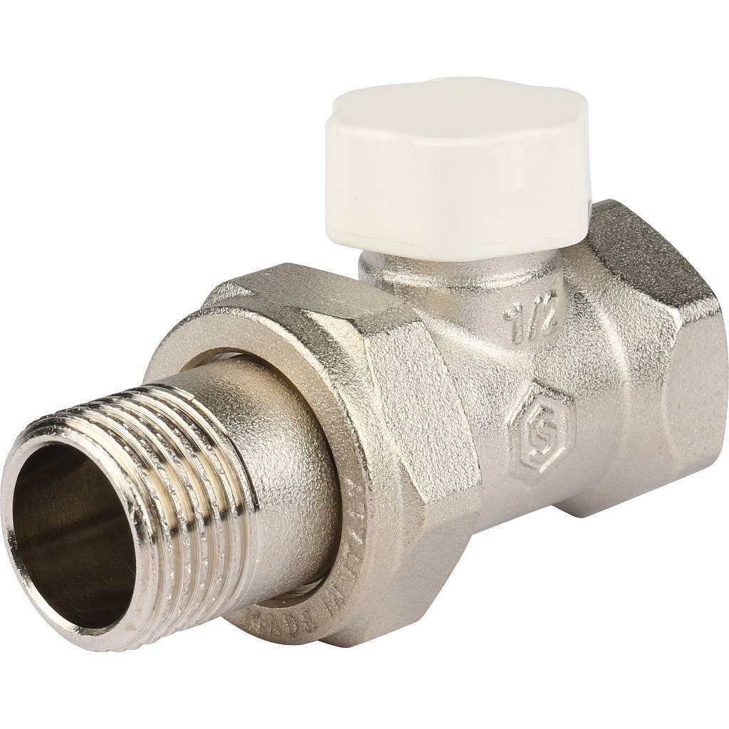 Кран для радиатора 1/2" прямой нижний