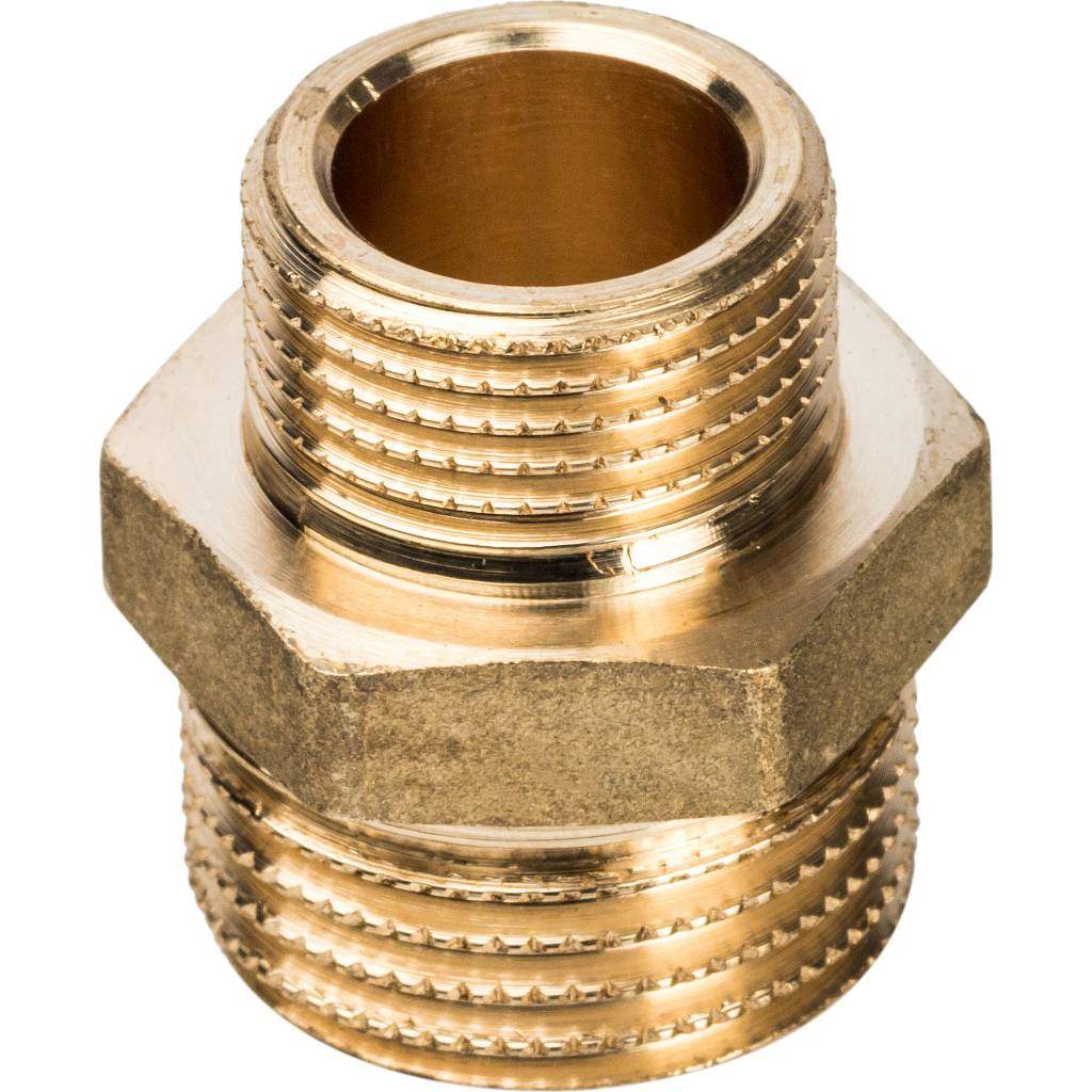 Ниппель переходной 1/2"-3/8" латунь