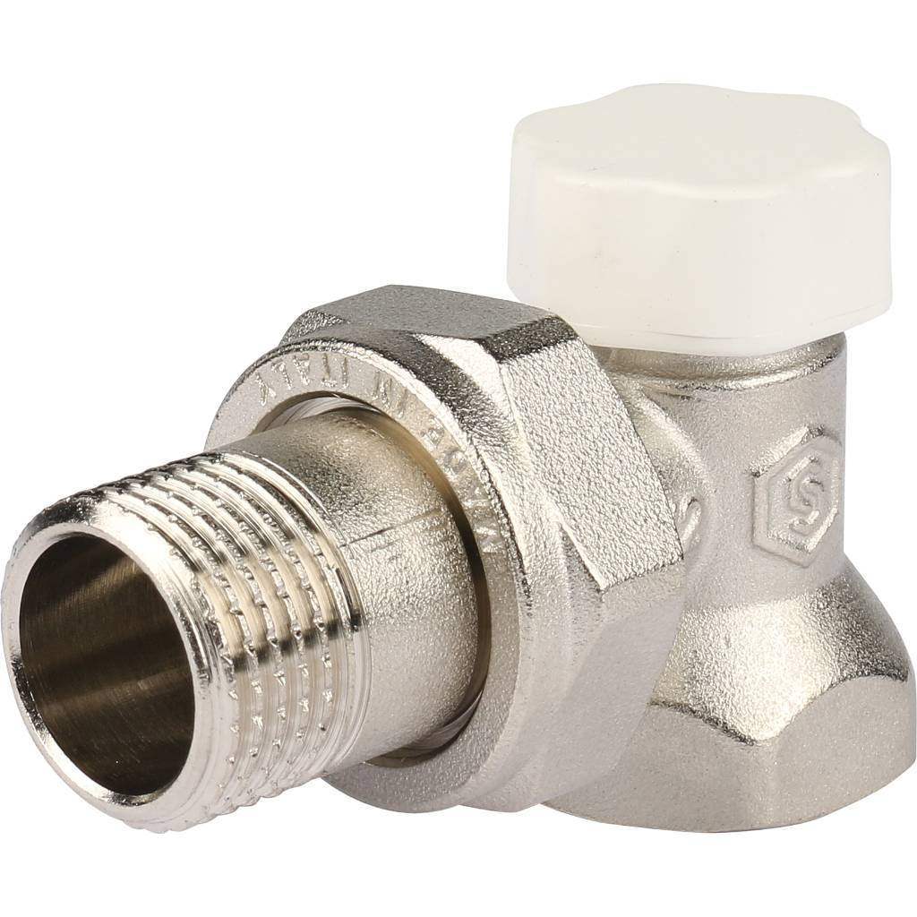 Кран для радиатора 1/2" угловой нижний